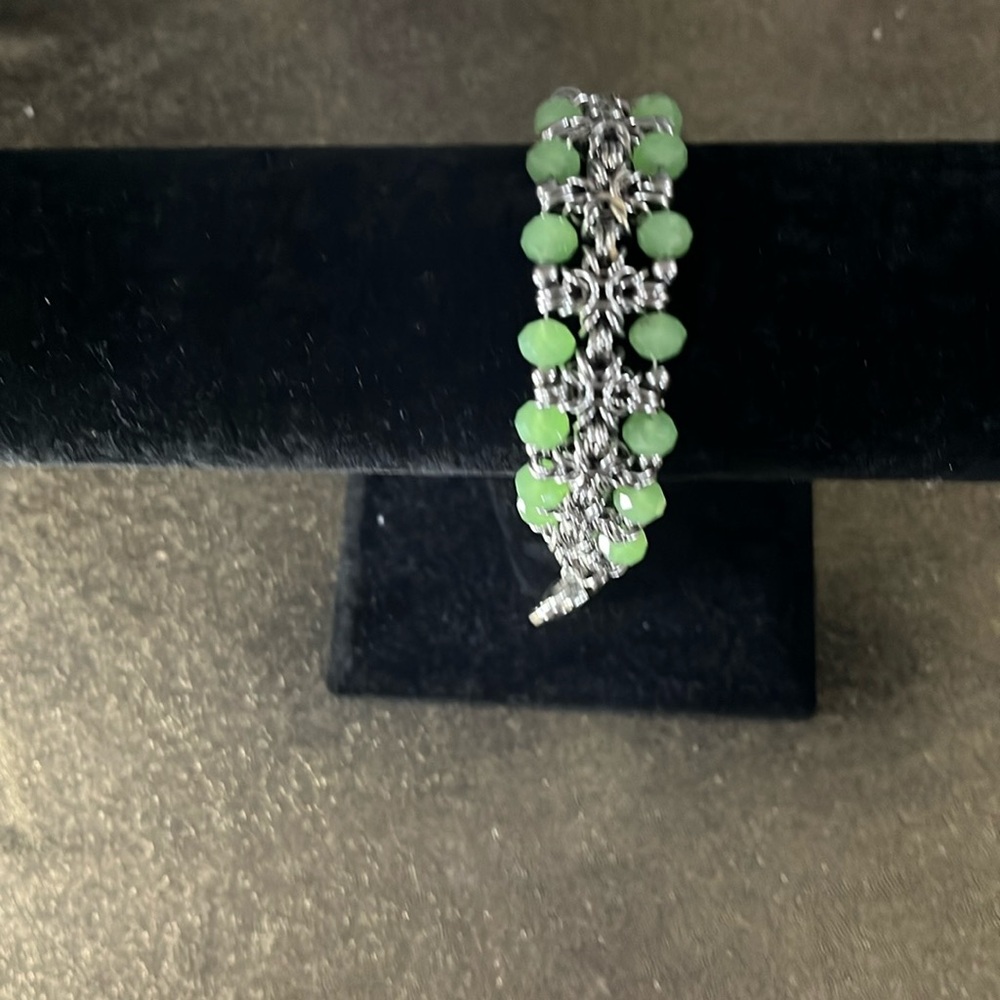 Homemade Glass beads Bracelet Made By My Son